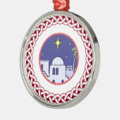 Jesse Tree Bethlehem Metalen Ornament (Links)