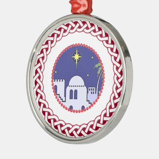 Jesse Tree Bethlehem Metalen Ornament (Links)