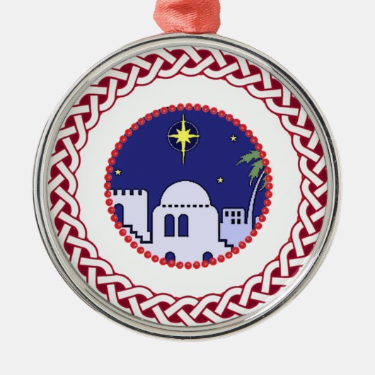 Jesse Tree Bethlehem Metalen Ornament (Voorkant)