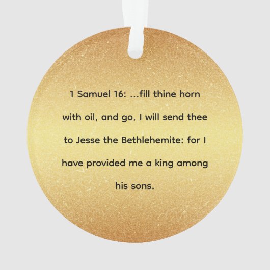 Jesse Tree David's Harp Day 13 Ornament (achterkant)