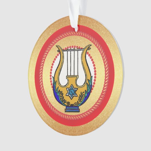 Jesse Tree David's Harp Day 13 Ornament (voorkant)