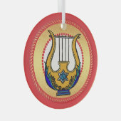 Jesse Tree David's Harp Glas Ornament (Voorkant Rechts)