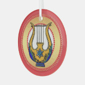 Jesse Tree David's Harp Glas Ornament (Voorkant links)