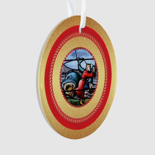 Jesse Tree Jonah en Whale Day 17 Ornament (voorkant)