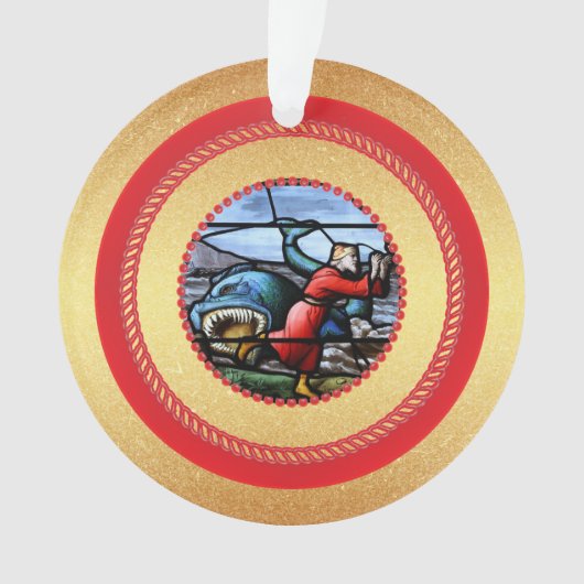 Jesse Tree Jonah en Whale Day 17 Ornament (voorkant)