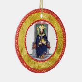 Jesse Tree King en Scepter Keramisch Ornament (Rechts)