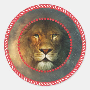 Jesse Tree Lion Ronde Sticker