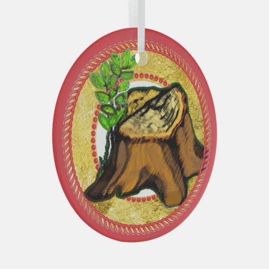 Jesse Tree 'Root of Jesse' 2 Glas Ornament (Voorkant Rechts)