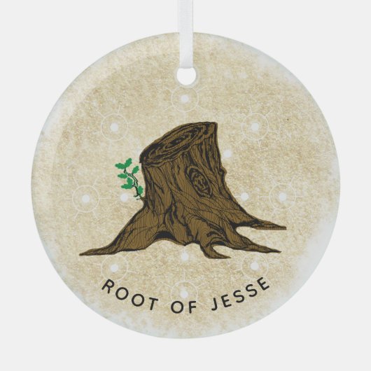 Jesse Tree 'Root of Jesse' Glas Ornament (Voorkant)