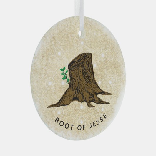 Jesse Tree 'Root of Jesse' Glas Ornament (Voorkant Rechts)