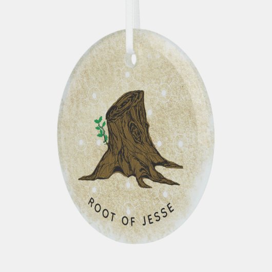 Jesse Tree 'Root of Jesse' Glas Ornament (Voorkant links)