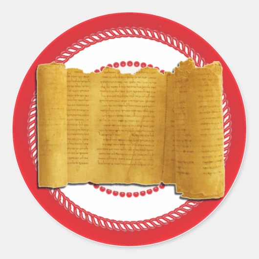 Jesse Tree Scroll-Sticker Ronde Sticker (Voorkant)