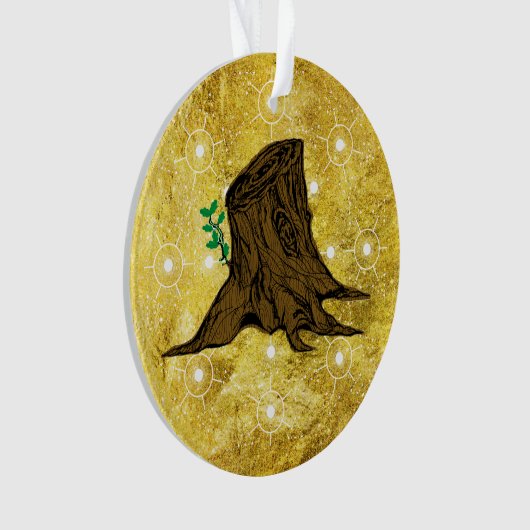 Jesse Tree Sprouting Stump Ornament (voorkant)