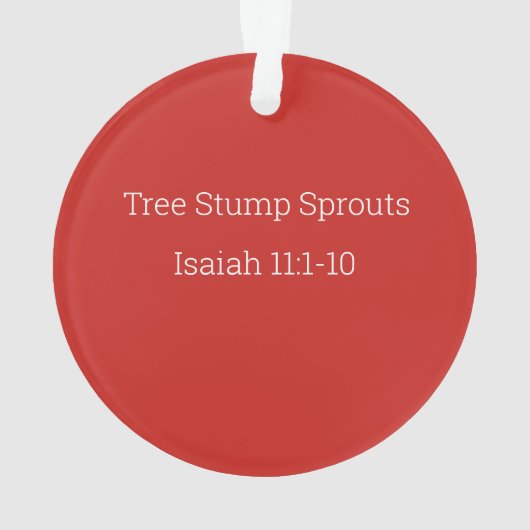 Jesse Tree Stump Sprouts Ornament (achterkant)
