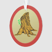 Jesse Tree Stump Sprouts Ornament (voorkant)