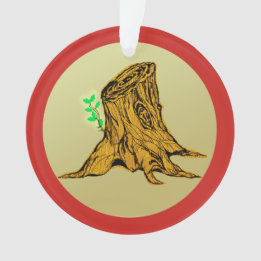 Jesse Tree Stump Sprouts Ornament