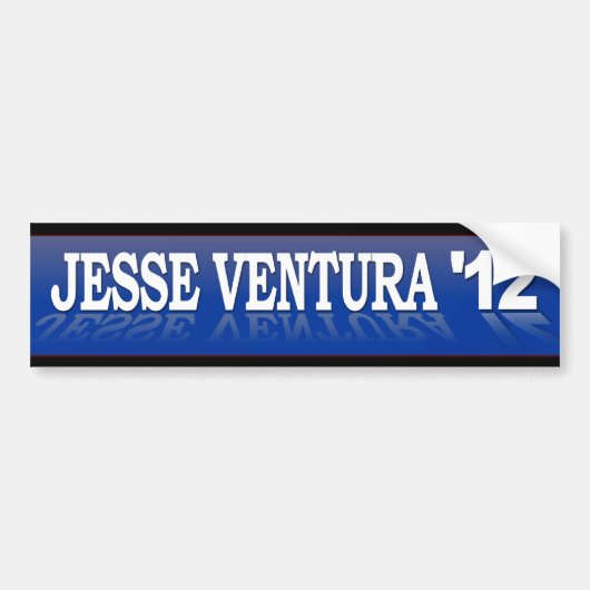 Jesse Ventura '12 Blue Reflection Bumpersticker (Voorkant)