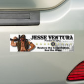 Jesse Ventura 2012 - Herstel van de grondwet Bumpersticker (Op auto)