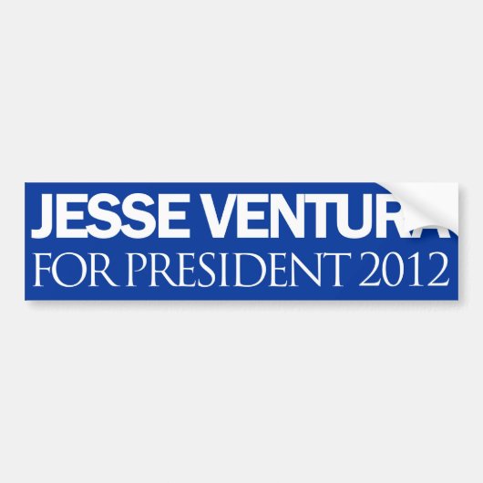 Jesse Ventura Plain Blue 2012 Bumpersticker (Voorkant)