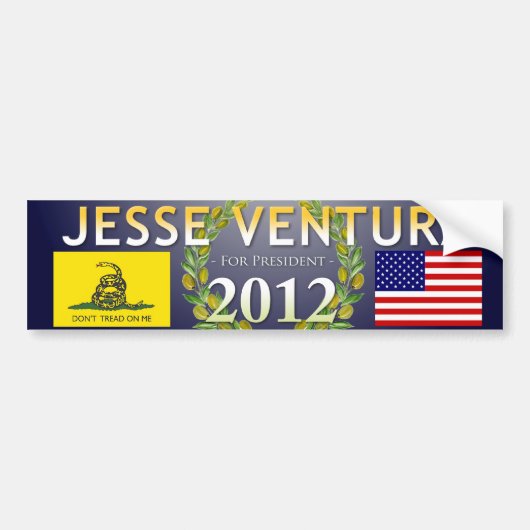 Jesse Ventura voor President 2012 - marine, olive Bumpersticker (Voorkant)