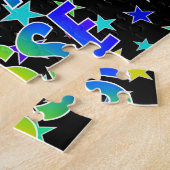 "JESSE" Voornaam, geun "HAPPY BIRTHDAY" Legpuzzel (Zijkant)