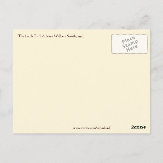 Jesse Willcox Smith's "The Little Em" Briefkaart (Achterkant)