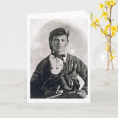 Jesse Woodson James (foto b/w) Kaart (Gele Bloem)