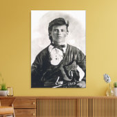 Jesse Woodson James (foto op foto) Canvas Afdruk (Insitu (Woonkamer))