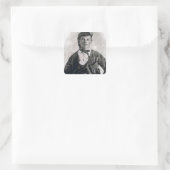 Jesse Woodson James (foto op foto) Vierkante Sticker (Tas)