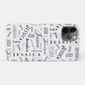 Jessica Aangepaste Naam Zwart Wit Case-Mate iPhone Case (Achterkant (horizontaal))