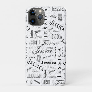Jessica Aangepaste Naam Zwart Wit Case-Mate iPhone Case