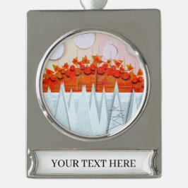 JESSICA ANNE FRANK "WINTER"  VERZILVERD BANNER ORNAMENT