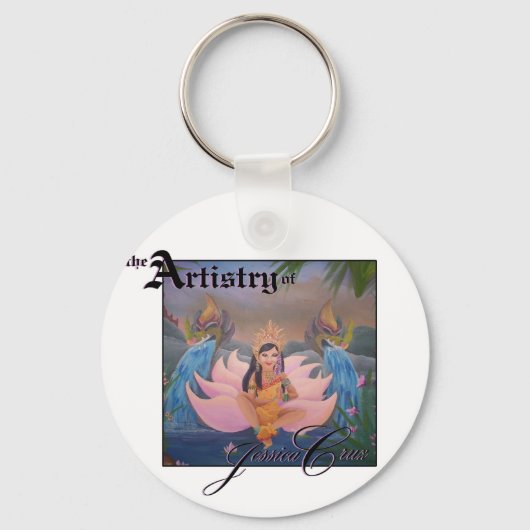 Jessica Cruz Ankgor Wat Beauty Logo Sleutelhanger (Voorkant)