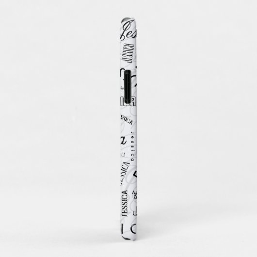 Jessica Custom Name Black White Case-Mate iPhone Case (Achterkant/rechts)