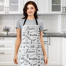 Jessica Custom Name Black White Schort