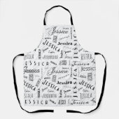 Jessica Custom Name Black White Schort (Voorkant)