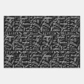 Jessica Custom Name Pink Black White Inpakpapier Vel (Voorkant 2)