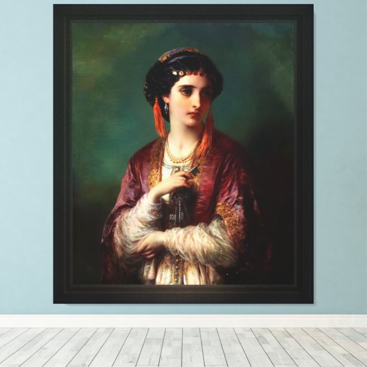 Jessica door Thomas-Francis Dicksee Classical Art Canvas Afdruk (Insitu (Houten vloer))