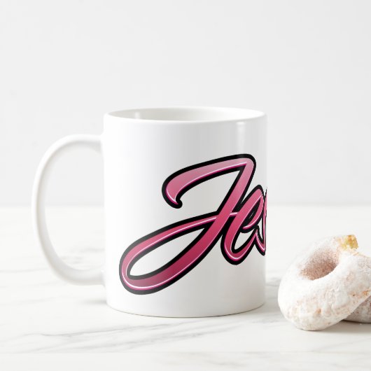 Jessica faded pink Tasse Teetasse Kaffeetasse Koffiemok (Met donut)
