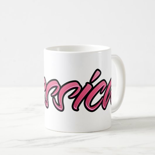 Jessica faded pink Tasse Teetasse Kaffeetasse Koffiemok (Voorkant rechts)