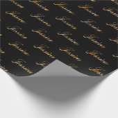 Jessica gold Design Lettering Geschenkpapier Cadeaupapier (Hoek)