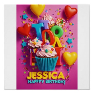 Jessica Happy Birthday" Perfect Poster