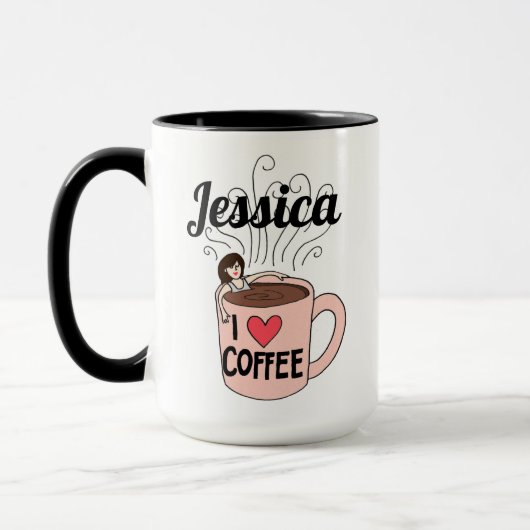 Jessica houdt van koffie-Mok Mok (Links)