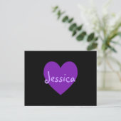 Jessica in het Paars Briefkaart (Staand voorkant)