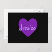 Jessica in het Paars Briefkaart (Voorkant / Achterkant)