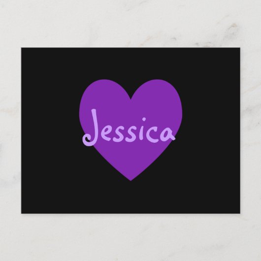 Jessica in het Paars Briefkaart (Voorkant)