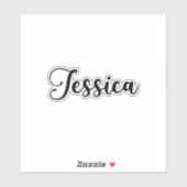 Jessica Naam - Handgeschreven kalligrafie Sticker (Vel)