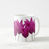  Jessica naam  roze tulp bloemen Koffiemok (Voorkant rechts)