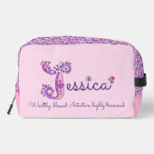 Jessica naam te beginnen met J meisjes Toilettasje (Achterkant)