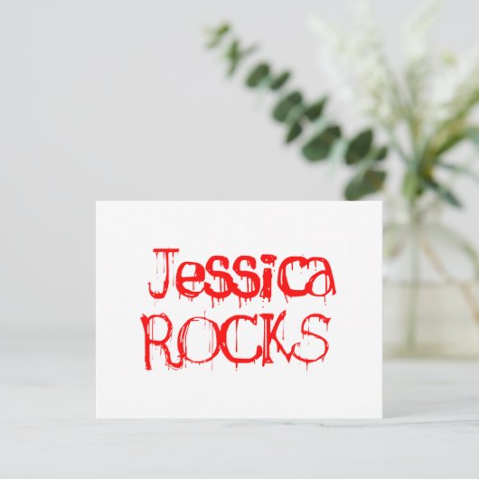 Jessica Rocks Briefkaart (Staand voorkant)